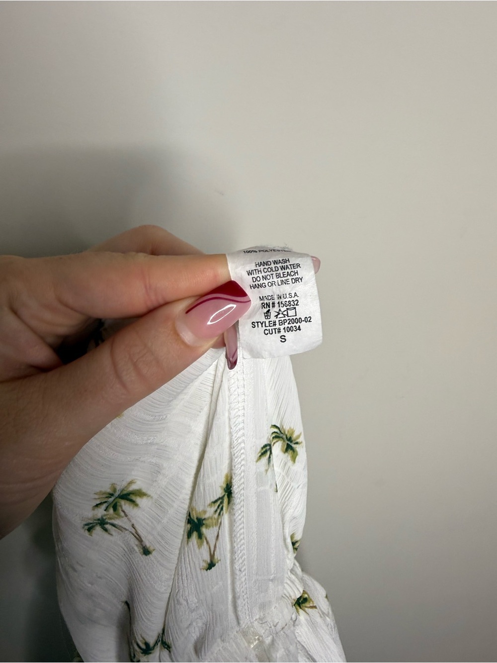 BiBi White Palm-Print Off-Shoulder Top - Picture 7 of 7